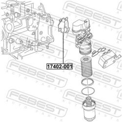 Tesnenie obalu olejového filtra FEBEST 17402-001 - obr. 1