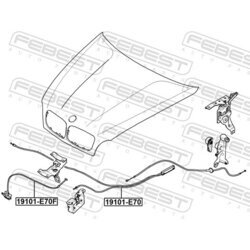 Lanko pre otváranie kapoty motora FEBEST 19101-E70F - obr. 1