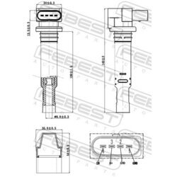 Zapaľovacia cievka FEBEST 23640-002 - obr. 1