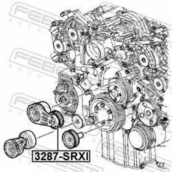 Napínacia kladka rebrovaného klinového remeňa FEBEST 3287-SRXI - obr. 1