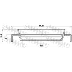 Radiálny tesniaci krúžok hnacieho hriadeľa FEBEST 95HBY-38560916L - obr. 1
