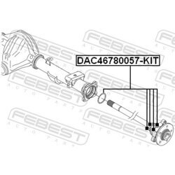 Ložisko kolesa - opravná sada FEBEST DAC46780057-KIT - obr. 1