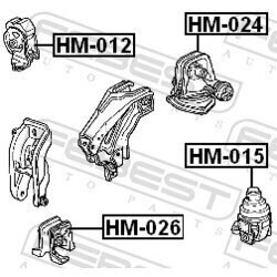 Uloženie motora FEBEST HM-026 - obr. 1