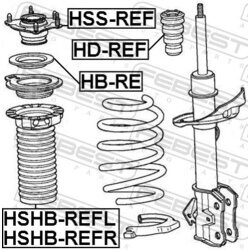 Ložisko pružnej vzpery FEBEST HSS-REF - obr. 1