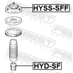Ložisko pružnej vzpery FEBEST HYSS-SFF - obr. 1