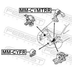 Uloženie motora FEBEST MM-CYMTRR - obr. 1