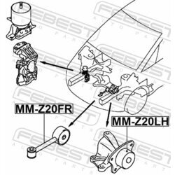 Uloženie motora FEBEST MM-Z20FR - obr. 1