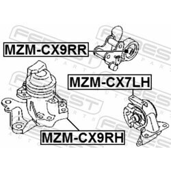 Uloženie motora FEBEST MZM-CX9RR - obr. 1