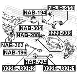 Uloženie tela nápravy FEBEST NAB-303 - obr. 1