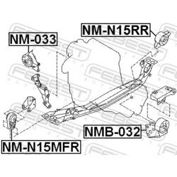 Uloženie motora FEBEST NM-N15RR - obr. 1