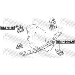 Uloženie motora FEBEST NM-N16R - obr. 1