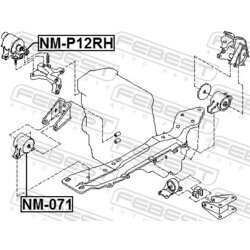 Uloženie motora FEBEST NM-P12RH - obr. 1