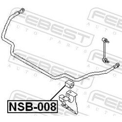 Uloženie priečneho stabilizátora FEBEST NSB-008 - obr. 1