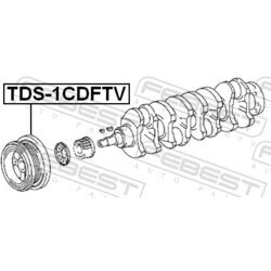 Remenica kľukového hriadeľa FEBEST TDS-1CDFTV - obr. 1