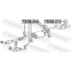 Montážna sada pre výfukový systém FEBEST TEXB-013 - obr. 1