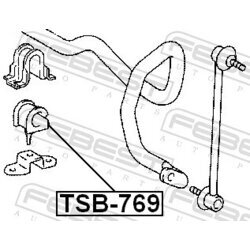 Uloženie priečneho stabilizátora FEBEST TSB-769 - obr. 1