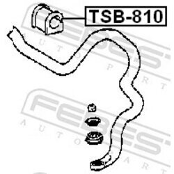 Uloženie priečneho stabilizátora FEBEST TSB-810 - obr. 1