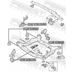 Uloženie motora FEBEST VLM-XC90LOWRH - obr. 1