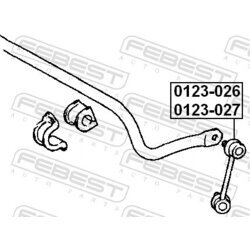 Tyč/Vzpera stabilizátora FEBEST 0123-027 - obr. 1