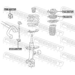 Tyč/Vzpera stabilizátora FEBEST 0123-ASV70F - obr. 1