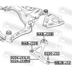 Rameno zavesenia kolies FEBEST 0224-J33LH - obr. 1