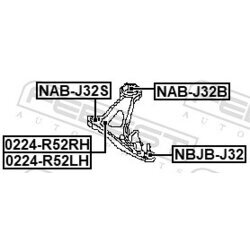 Rameno zavesenia kolies FEBEST 0224-R52RH - obr. 1