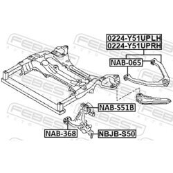 Rameno zavesenia kolies FEBEST 0224-Y51UPRH - obr. 1