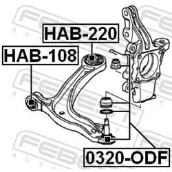 Zvislý/nosný čap FEBEST 0320-ODF - obr. 1