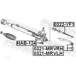 Axiálny čap tiahla riadenia FEBEST 0322-YF1 - obr. 1