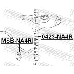 Tyč/Vzpera stabilizátora FEBEST 0423-NA4R - obr. 1