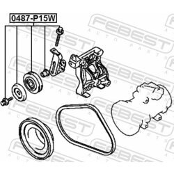 Napínacia kladka rebrovaného klinového remeňa FEBEST 0487-P15W - obr. 1