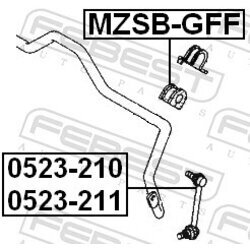 Tyč/Vzpera stabilizátora FEBEST 0523-210 - obr. 1