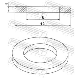 Tesniaci krúžok výpustnej skrutky oleja FEBEST 88430-081210C - obr. 1
