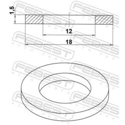 Tesniaci krúžok výpustnej skrutky oleja FEBEST 88430-121815C - obr. 1