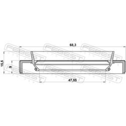 Radiálny tesniaci krúžok hnacieho hriadeľa FEBEST 95HBY-49680915L - obr. 1