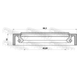 Radiálny tesniaci krúžok hnacieho hriadeľa FEBEST 95IAS-42661010X - obr. 1