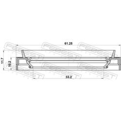 Radiálny tesniaci krúžok hnacieho hriadeľa FEBEST 95JES-35611012C - obr. 1