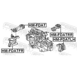 Uloženie motora FEBEST HM-FDATFR - obr. 1