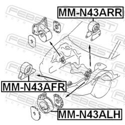 Uloženie motora FEBEST MM-N43AFR - obr. 1