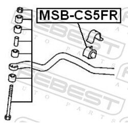 Uloženie priečneho stabilizátora FEBEST MSB-CS5FR - obr. 1