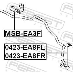 Uloženie priečneho stabilizátora FEBEST MSB-EA3F - obr. 1