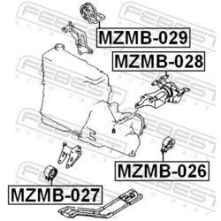 Uloženie motora FEBEST MZMB-026 - obr. 1