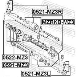 Manžeta riadenia FEBEST MZRKB-MZ3 - obr. 1