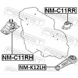 Uloženie motora FEBEST NM-C11RH - obr. 1