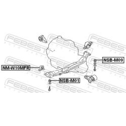 Uloženie motora FEBEST NM-W10MFR - obr. 1