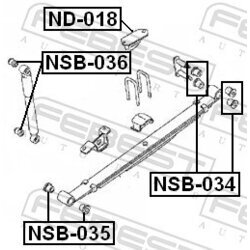 Ložiskové puzdro listovej pružiny FEBEST NSB-035 - obr. 1