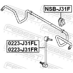 Uloženie priečneho stabilizátora FEBEST NSB-J31F - obr. 1