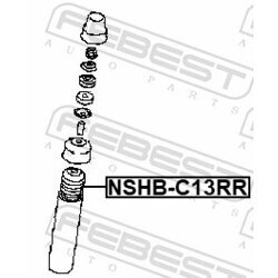 Ochranný kryt/manžeta tlmiča pérovania FEBEST NSHB-C13RR - obr. 1