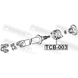 Stredové ložisko kĺbového hriadeľa FEBEST TCB-003 - obr. 1