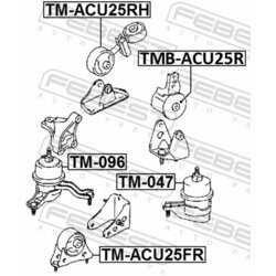 Uloženie motora FEBEST TM-ACU25FR - obr. 1
